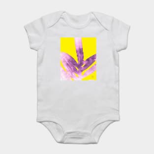 Green Fern on Bright Yellow Inverted Baby Bodysuit